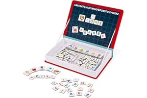 Janod J02713 Magneti'Book Alphabet Educational Game, German Version, Rot