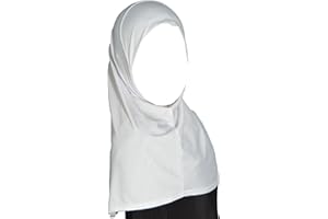 Yaqeen Pañuelo instantáneo para niñas, hiyab liso Al Amira, bufanda lista para usar, ideal para cualquier ocasión, escuela/guardería