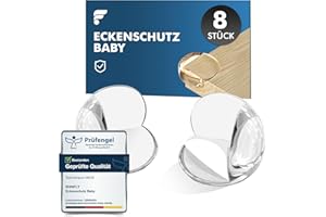 ‎SHINFLY shinfly Eckenschutz Baby, 8 Stück Rund Kantenschutz Baby Selbstklebend Transparent Tischkantenschutz, für Scharfen Kantenschutz Verschiedene Möbelecken das Baby vor Verletzungen zu Schützen