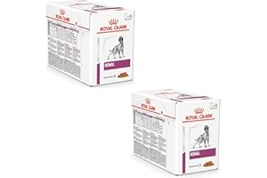 Royal Canin Weterynaryjna nerka | Podwójne opakowanie | 2 x 12 x 100 g | Kompletna dietetyczna karma dla dorosłych psów | wspomagająca czynność nerek | Cienkie kawałki w sosie