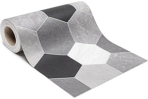 Giuri Tessuti - PASSATOIA per Cucina in Vinile - Tappeto Runner Antiscivolo e Lavabile in PVC - Largo 50 cm (320 CM, ALVEARE MARMO)