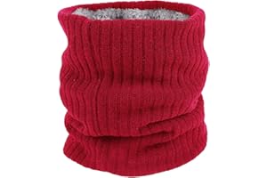 ehsbuy Braga Cuello Hombre Mujer Gruesa Braga Termica Moto Clima Frío Calentador Cuello Lana Bufanda Tubular de Punto Para Ciclismo Deportes de Running