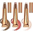 Litinliv 3PCS Cream Contour Beauty Wand with Cushion Applicator, Liquid Highlighter Wand, Blush Wand, Face Blush Illuminator Makeup Stick, Long Lasting Smooth Natural Matte Finish, Cream Blush Stick