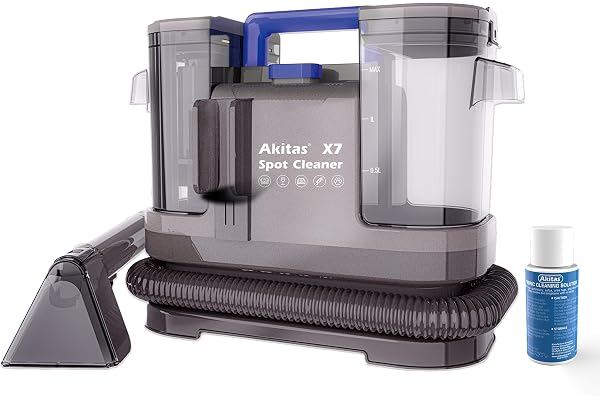 Akitas X7 600W Shampouineuse Canapé avec Fonction Autonettoyante, Aspiration 14kPa, Poils d’Animaux, Nettoyeur Tapis, Matelas, Voiture, Réservoir Double