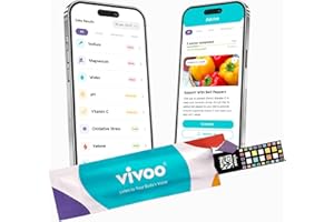 ‎VIVOO Vivoo 2.0 | Fortschrittliche Urinteststreifen mit 9 Parametern und App | Personalisiertes Heimmessgerät für Ketone, pH, Infektionen, Niere, Leber, Magnesium, Kalzium und mehr (12)