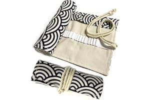 DOITEM Custodia con Astuccio in Tela, 48 72 buche Colorate portarotolo Porta Rotolo per Artista, Scuola, Ufficio e Animale Ufficio