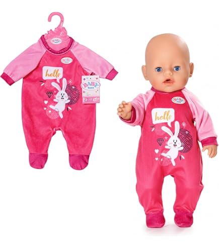 BABY born Deluxe Eerste aankomstset - Voor 43cm poppen - Bevat een poncho, bodysuit, pop en meer - Gemakkelijk voor kleine handen - Promoot emphatie en sociale vaardigheden - 3 jaar - 832561