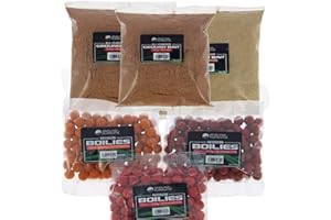 FLADEN Carp Coarse Fishing Bait Set 3 x Packs Of 200g Boilies And 600g Groundbait Mixed Flavours FOR ALL ANGLERS