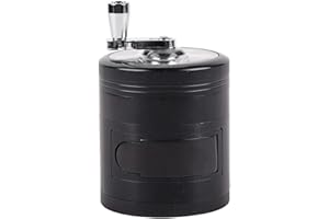 Belissy Manual Operated Zinc Alloy Herb & Spice Kitchen Grinder with Crank Handle