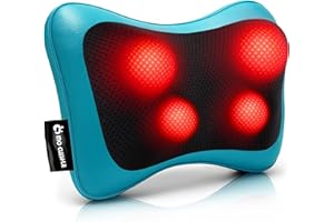 MO CUISHLE MOCUISHLE Shiatsu Neck Back Massager Pillow with Heat, Deep Tissue Kneading Massage for Back, Neck, Shoulder, Leg, Foot, Gift for Men Women Mom Dad, Stress Relax Mothers Day, Fathers Day