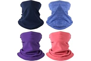 HEGCOIIE 4 Stück Kinder Schlauchschal Fleece Loop Schal Halswärmer Halstuch Winddicht Ski Maske Warmer für Outdoor Sports