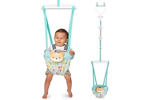 Infantino Siège Sauteur pour Porte 2-en-1 avec Musique et Lumières, Siège Sauteur d’Activités avec Sons Activés par le Mouvement pour les Bébés, Renard