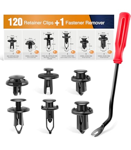 GOOACC 120PCS Car Retainer 6.3mm 8mm 9mm 10mm Expansion Screws Replacement Kit - View #3