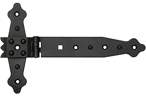 KEYMET T-Scharniere Kreuzgehänge T-Bänder Ladenband Torband 190 mm Platte 155 mm Kistenband Schwarz