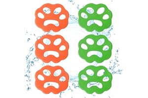 NEXMEE Épilateur de Poils d'animaux pour Le Linge, Machine à Laver, Attrape-Poils de blanchisserie, Anti-Peluches, réutilisable, en Fourrure de Chien et de Chat, Attrape-Poils pour Linge, 6 pièces