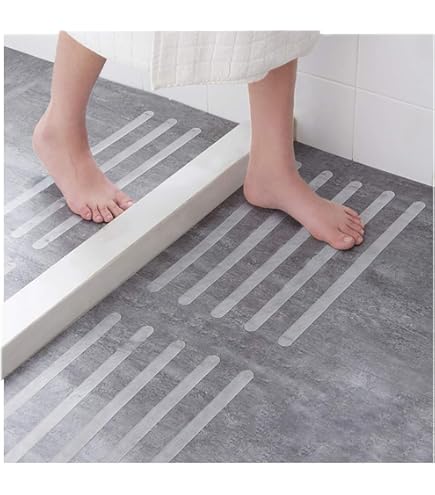 Lot De 17 Bandes Antidérapantes Transparentes 65 X 3 Cm Pour Escaliers