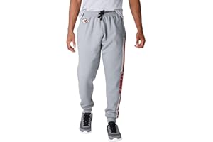 FOCO NFL Herren Offiziell lizenzierte Sweatpants mit grauem Primär-Logo, Wordmark Team-Streifen, Fußball-Jogginghose