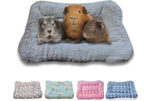 RIOUSSI Lit chaud pour lapin, cochon d'Inde pour petits animaux, lapins, chinchillas, hérissons, bébés, chats, furets, 35,6 x 30,5 cm, gris pur