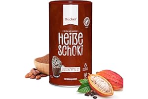 ‎XUCKER Xucker Heiße Schoki ohne Zucker - Leckerer Kakao mit Birkenzucker I Zuckerfreie Schokolade zum Trinken I heiß oder kalt genießbar I 800g