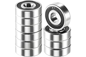 XSHAO® 10 Pcs 6202-2RS Roulement à Billes, Roulements à Bille 15 x 35 x 11 mm Double Blindage pour Tours/Moteurs/Imprimantes 3D/ Fraiseuses et Divers Appareils Mécaniques