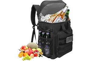 Hp hope Kühlrucksack 43L Isolierte Kühltasche Picknicktasche Warmhaltebox Kühlbox Kühlrucksack Groß Rucksack Herren und Damen für Camping Strand Outdoor Reisen Familie Picknick BBQ