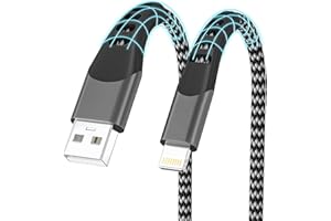 YEONPHOM Câble iPhone 2M [Certifiés Apple MFi], Câble Chargeur iPhone 2M Long Nylon Câble Lightning USB Cable iPhone Charge Rapide Cordon iPhone Fil Chargeur pour iPhone 14/13/12/11 Pro Max/XS/XR/8/7/6/SE,iPad