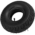 Shanrya 10 Inch Tire and Tube, 4.10/3.50‑4 Tire and Tube Butyl Rubber Heavy Duty Shock Absorption for Hand Trucks for Lawn Mowers