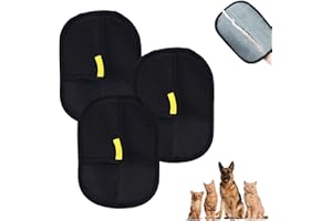Mizijia 3pcs Gant Ramasse Poils Animaux, Gant Poil Chat, Gant Anti Poils Animaux Vetement, Reusable Double Sided Electrostatic Pet Hair Remover, Animal Remover for Cats, Dogs, Rabbits, Small Animals