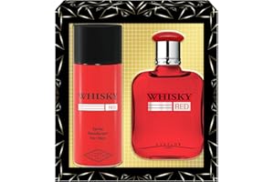 WHISKY RED • Cofanetto Eau de Toilette 100ML + Deodorante 15OML • Spray • Profumo Uomo • Regalo • EVAFLORPARIS