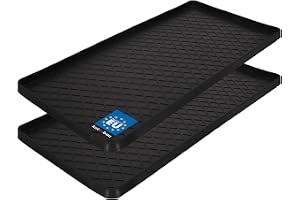KOTARBAU® 2 Stycken Skobricka - Gummi - 80x40 cm - Svart - Skomatta För Hall - Skodroppbricka - Skodroppskål - Skodroppskålar