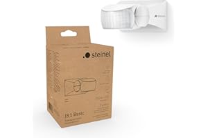 Steinel Détecteur de Mouvement extérieur is 1 Basic, 120°/ portée 10 m, capteur Infrarouge, IP54, Montage en saillie sur Mur et Plafond, Blanc