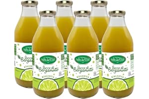 VALLE DEL CRATI ECCELLENZE GASTRONOMICHE DAL 1998 Valle del Crati Jus de Bergamote BIO de Calabre 720ml, 100% Pur, Boisson fraîche et désaltérante, sans sucres ajoutés et sans conservateurs, Jus de bergamote BIO 6 bouteilles de 720 ml