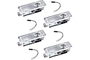 SYLSWX 4Pcs Luces LED de Bienvenida M Logo para BMW, Coche Logo Proyección, Proyector LED Puerta Coche, Luces Accesorios para 1 2 3 4 5 6 7 X1 X2 X3 X4 X5 X6 Serie