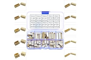Kidisoii JST Connector Kit, PH2.0 SMT Header Jst 2mm Pitch IC Socket Plugs Adapter, JST-PH 2/3/4/5/6/7/8/9/10/12Pin SMT Header Surface Mount Mounting Top Type Vertical Header (PH2.0-SMT-Ver)