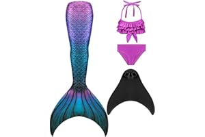 SPEEDEVE Queue de Sirène Filles Maillots de Bain avec Monopalme