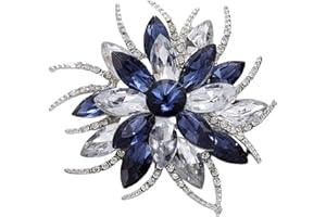 Qiwenr Broche de Señoras, Broche de Cristal, Diamantes de Imitación, Para Fiestas, Bufanda Decorada, Decoración de Vestido, Suéter, Abrigo, Ropa de Moda