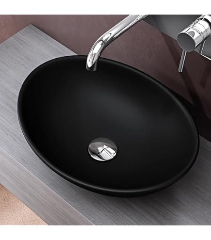 Lavandino Bagno Rotondo | In Ceramica Verde Scuro | Design Moderno E Lusso - Foto 9