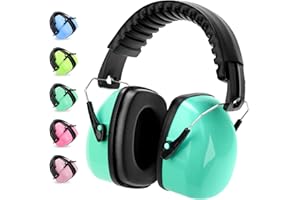 BraveKoi Gehörschutz Kinder SNR 32dB, Verstellbare Lärmschutz Kopfhörer Kinder, Ohrenschützer Faltbar mit Autismus, Schlafen, Lernen, Konzert(Mintgrün/1 Stück)