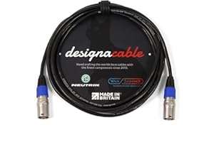 designacable.com 25m - Green Shielded Neutrik Ethercon Lead - Handmade in the UK using Van Damme Tourcat Flexible Cat 5E & Neutrik NE8MC-1 Silver Ethercon Connectors.