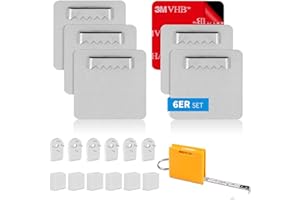 JAYZUUM Bilderhaken selbstklebend, 6 Stück Bilderaufhängen ohne bohren, Acrylglas Aufhänger Befestigung Alu Dibond Aufhängung bis zu 2,5 kg Halt