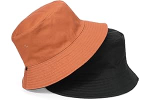 TAGVO Oversize XXL Sombreros Pescador Mujer Reversible Bucket Hat Algodón Plegable Sombrero de Cubo Unisex Gorros de Sol de Playa para Excursionismo Cámping Viaje 60-66cm