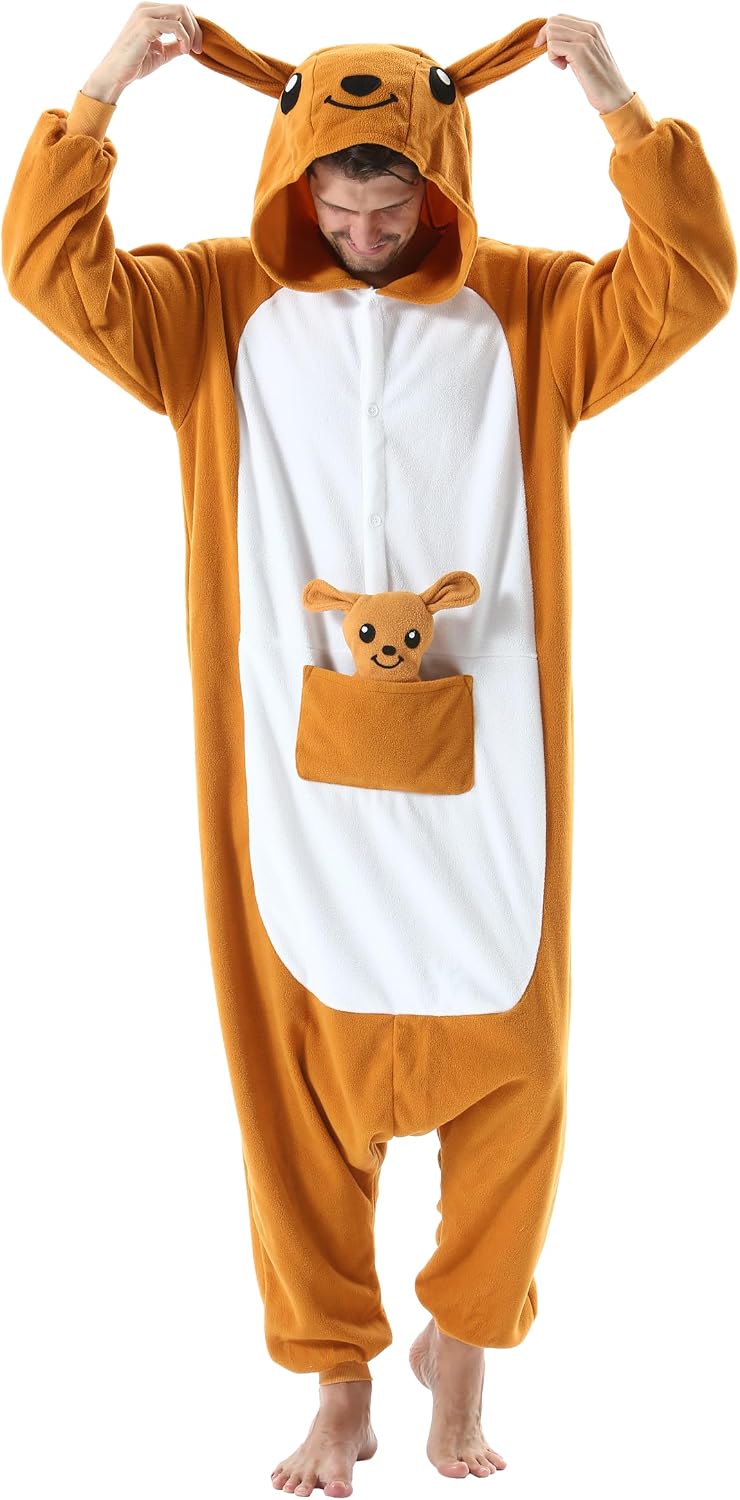 SimZoo Adulto Disfraz Pijama Unisex Pijama Kigurumi Onesie para Carnaval Halloween Cosplay Ropa de Dormir Traje de Disfraz para Navidad Festival Mujer y Hombre