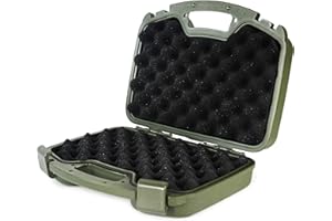 VicBre Pistolen Hartschalenkoffer mit Schaumstoff, abschließbare wasserdichte tragbare 2 Handfeuerwaffen Magazin Aufbewahrungsbox für Outdoor Shooting Jagd Schießstand