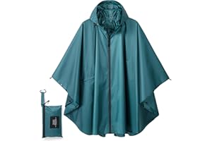Royalotic Rain Poncho Jacket Coat Hooded Style Cape for Women/Men/Adult