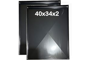 TEGLIEDIROMA [2 PEZZI] Teglia ferro blu 40x34x2 Cm, misure per forno Effeuno con diagonale antideformazione Spessore teglie 8/10 Pizza alta idratazione ideale per professionisti della pizza e focaccia