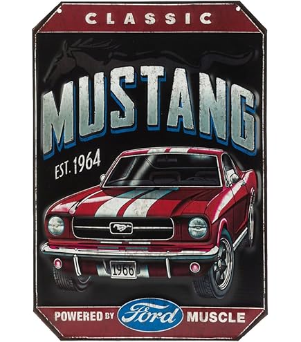 Plaque métal vintage Shelby GT350 Enseigne Garage Décoration