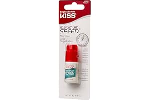 ‎KISS KISS Nagelkleber Maximum Speed 3g – Schnelltrocknender Nagelkleber zum Aufkleben und Reparieren von Kunstnägel - sekundenschnell - Einzeltropfen-Applicator