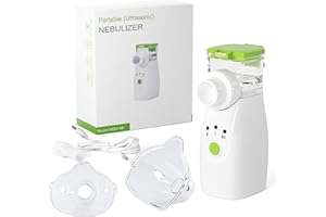MEGAROOM Nebuliser Machine for Adults & Kids, Whisper-Quiet Operation, Portable & Domestic Nebulizer with Complete Kit for Home and Travel