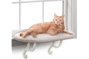 K&H Pet Products - Hamaca para Ventana de Gato, Cubierta de Forro Polar Suave, fácil Ajuste, Funda Lavable a máquina, 35,5 cm x 60,96 cm, Color Crema
