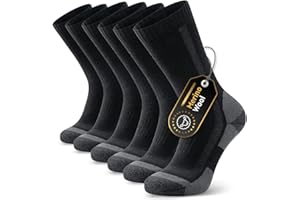 Ruixue Skarpety trekkingowe z merynosów, męskie i damskie, skarpety outdoorowe, skarpety trekkingowe, z wełny merynosów, skarpety sportowe, do biegania, dla mężczyzn, kobiet i dzieci [3 pary]